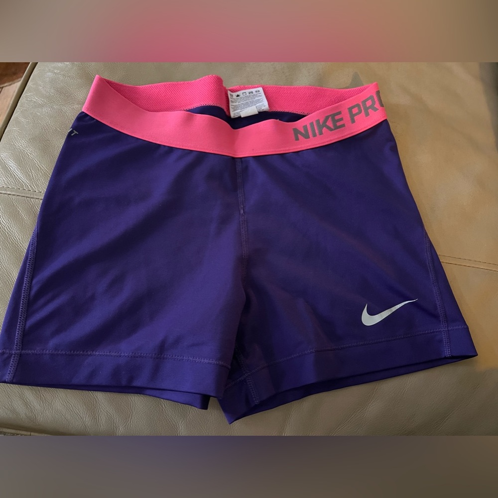 Nike Pro Dri Fit Purple Bike Shorts workout CrossFit